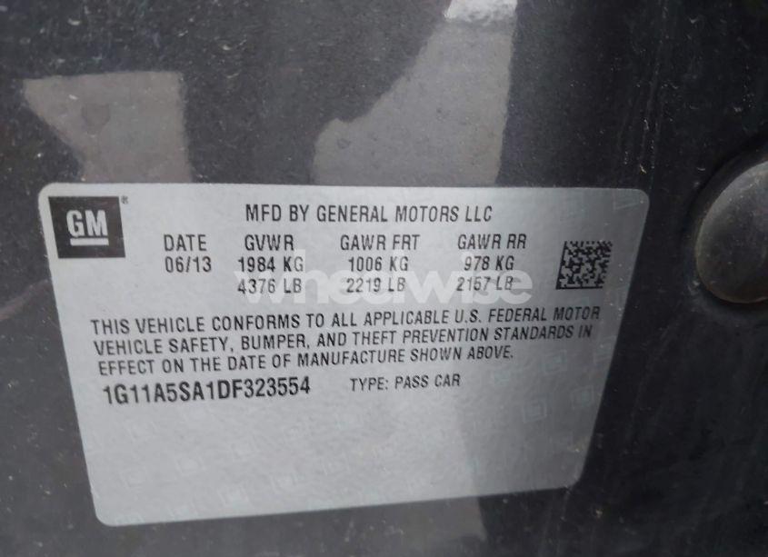 Photo 9 of 2013 Chevrolet Malibu 1FL (VIN 1G11A5SA1DF323554)