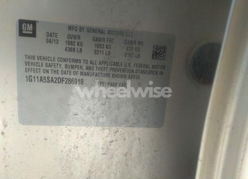 Photo 9 of 2013 Chevrolet Malibu 1FL (VIN 1G11A5SA2DF286918)
