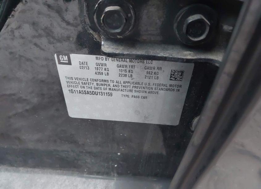 Photo 9 of 2013 Chevrolet Malibu 1FL (VIN 1G11A5SA5DU131159)