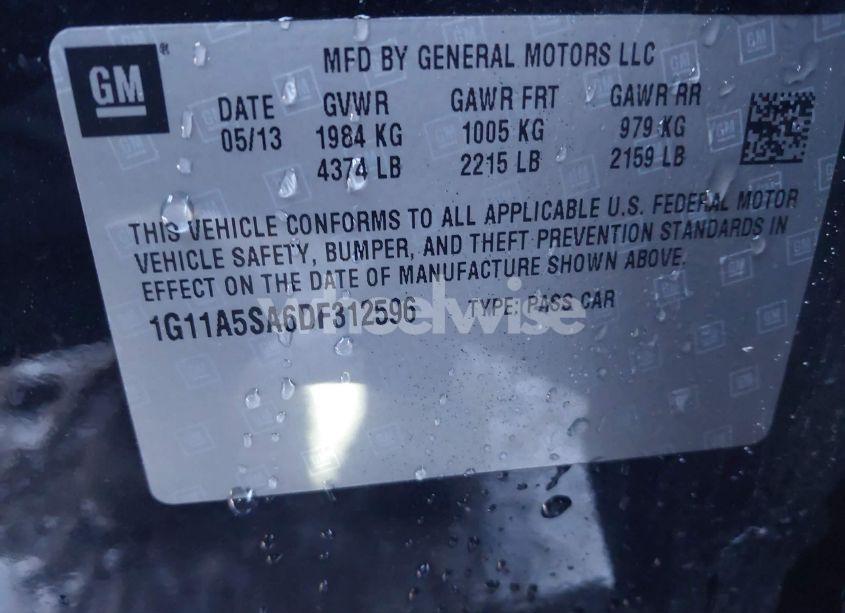 Photo 9 of 2013 Chevrolet Malibu 1FL (VIN 1G11A5SA6DF312596)