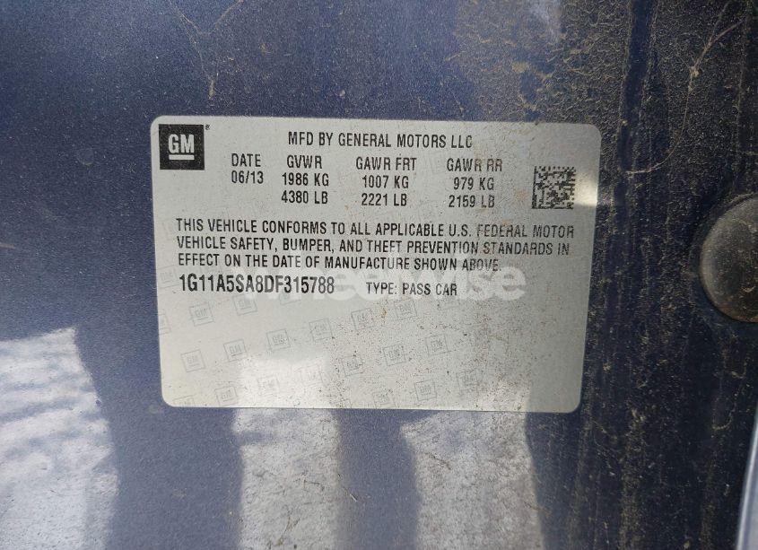 Photo 9 of 2013 Chevrolet Malibu 1FL (VIN 1G11A5SA8DF315788)