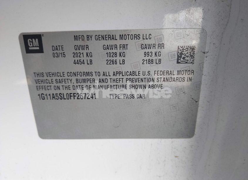 Photo 9 of 2015 Chevrolet Malibu 1FL (VIN 1G11A5SL0FF267241)