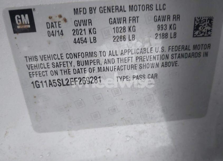 Photo 9 of 2014 Chevrolet Malibu 1FL (VIN 1G11A5SL2EF269281)