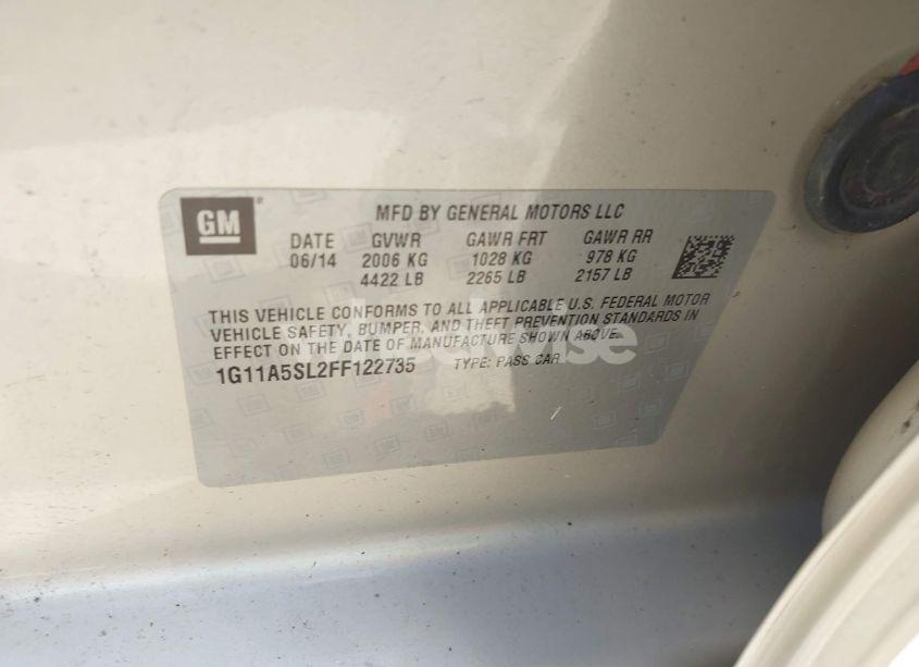 Photo 9 of 2015 Chevrolet Malibu 1FL (VIN 1G11A5SL2FF122735)