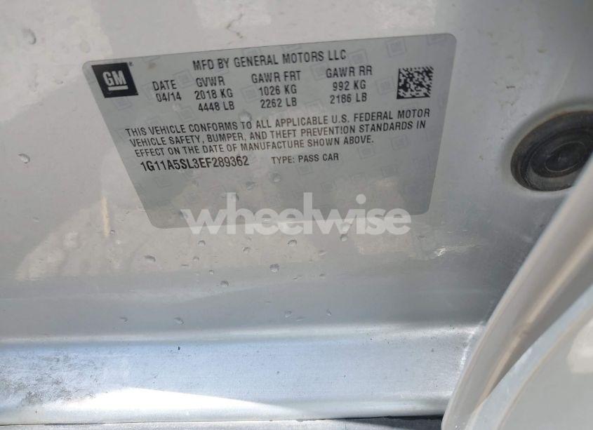 Photo 9 of 2014 Chevrolet Malibu 1FL (VIN 1G11A5SL3EF289362)