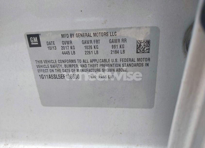 Photo 9 of 2014 Chevrolet Malibu 1FL (VIN 1G11A5SL5EF136630)