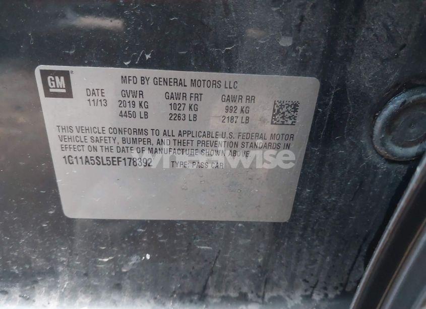 Photo 9 of 2014 Chevrolet Malibu 1FL (VIN 1G11A5SL5EF178392)