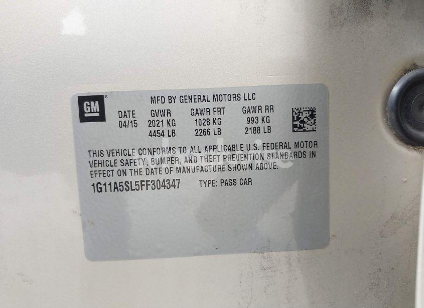 Photo 9 of 2015 Chevrolet Malibu 1FL (VIN 1G11A5SL5FF304347)