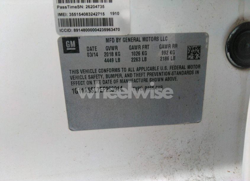 Photo 9 of 2014 Chevrolet Malibu 1FL (VIN 1G11A5SL7EF263914)