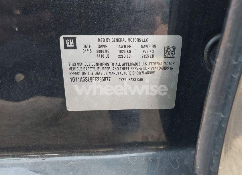 Photo 9 of 2015 Chevrolet Malibu 1FL (VIN 1G11A5SL9FF295877)