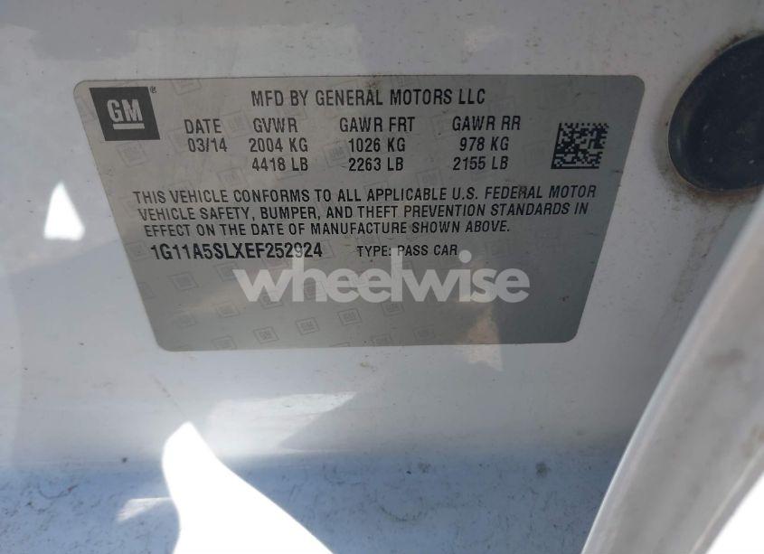 Photo 9 of 2014 Chevrolet Malibu 1FL (VIN 1G11A5SLXEF252924)