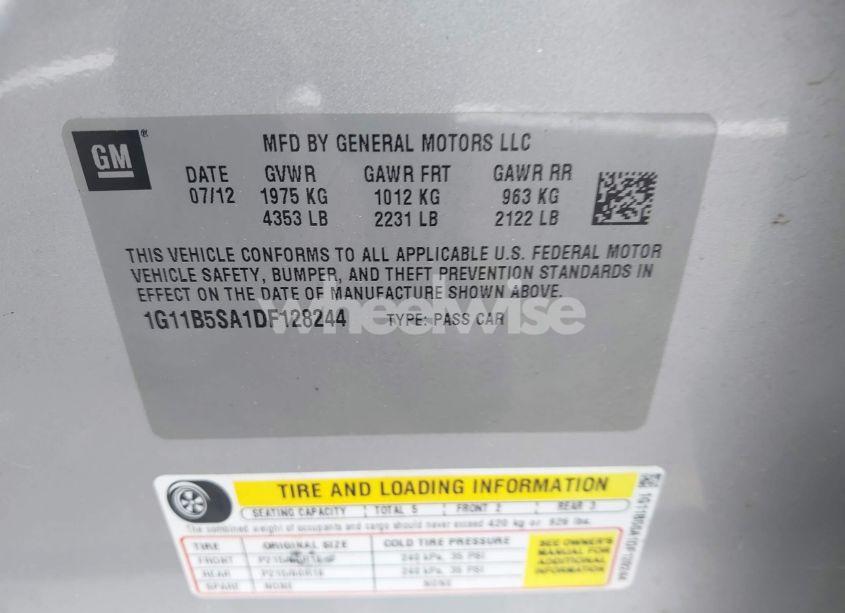 Photo 9 of 2013 Chevrolet Malibu 1LS (VIN 1G11B5SA1DF128244)