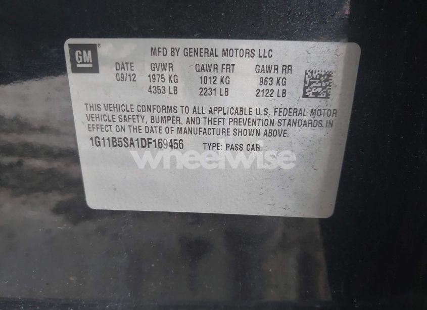 Photo 9 of 2013 Chevrolet Malibu 1LS (VIN 1G11B5SA1DF169456)