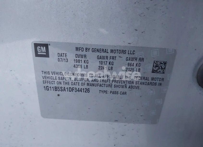 Photo 9 of 2013 Chevrolet Malibu 1LS (VIN 1G11B5SA1DF344126)