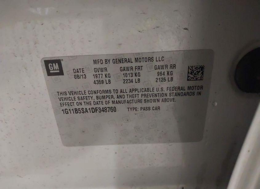 Photo 9 of 2013 Chevrolet Malibu 1LS (VIN 1G11B5SA1DF348760)