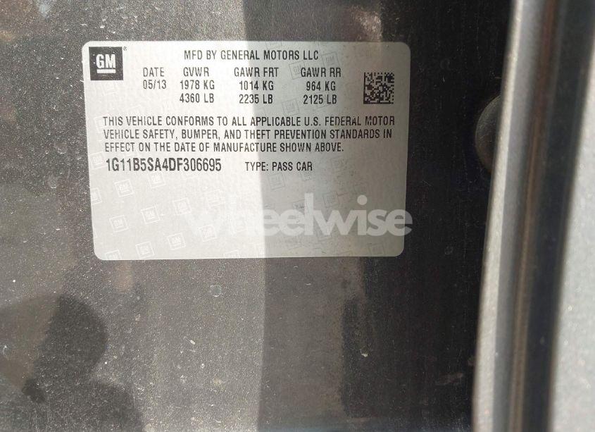 Photo 9 of 2013 Chevrolet Malibu 1LS (VIN 1G11B5SA4DF306695)