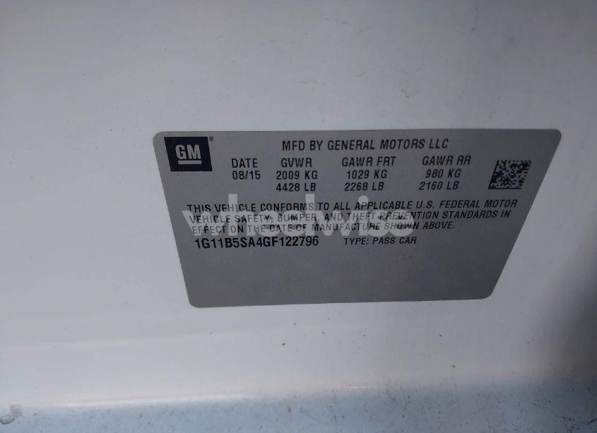 Photo 9 of 2016 Chevrolet Malibu LIMITED LS (VIN 1G11B5SA4GF122796)