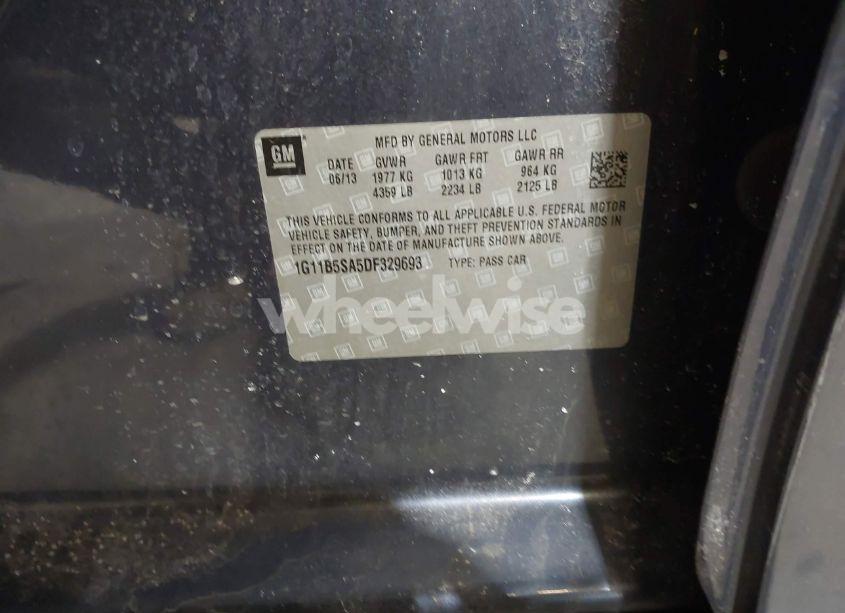 Photo 9 of 2013 Chevrolet Malibu 1LS (VIN 1G11B5SA5DF329693)