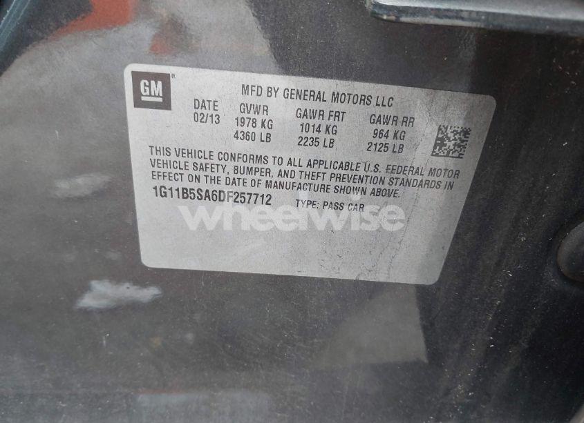 Photo 9 of 2013 Chevrolet Malibu 1LS (VIN 1G11B5SA6DF257712)