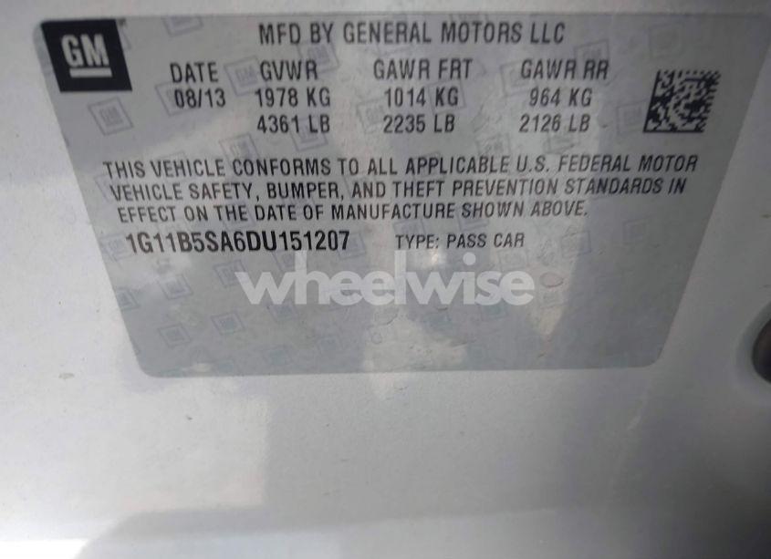 Photo 9 of 2013 Chevrolet Malibu 1LS (VIN 1G11B5SA6DU151207)