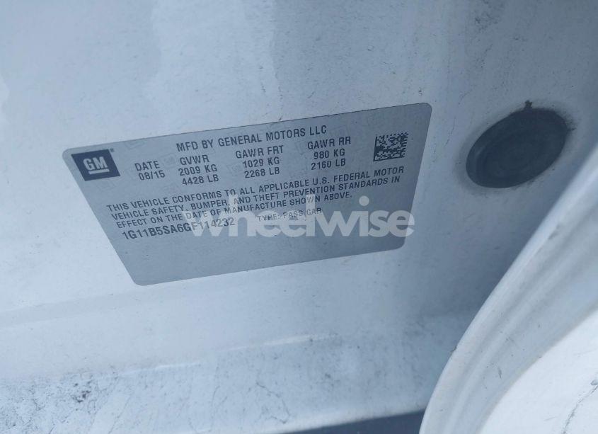 Photo 9 of 2016 Chevrolet Malibu LIMITED LS (VIN 1G11B5SA6GF114232)