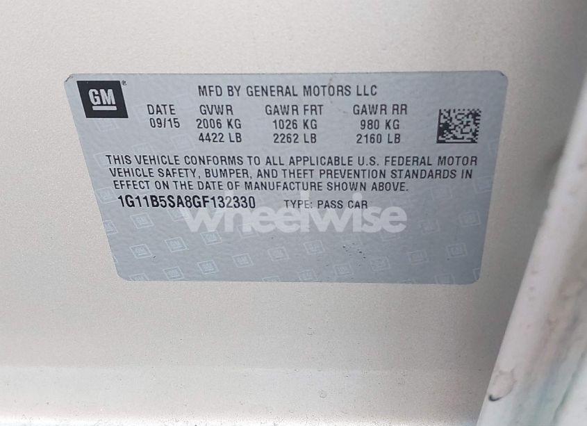 Photo 9 of 2016 Chevrolet Malibu LIMITED LS (VIN 1G11B5SA8GF132330)