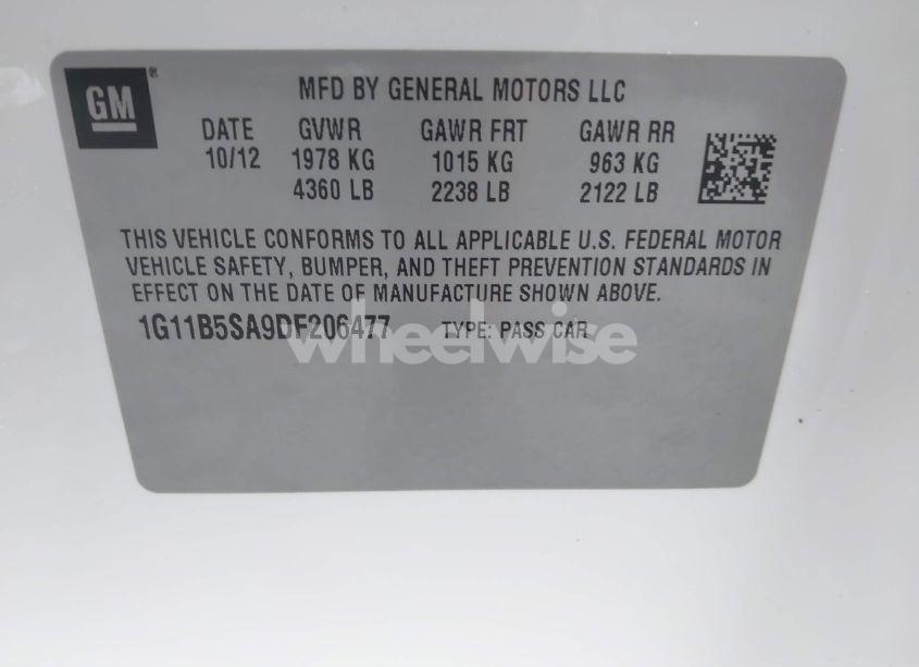 Photo 9 of 2013 Chevrolet Malibu 1LS (VIN 1G11B5SA9DF206477)