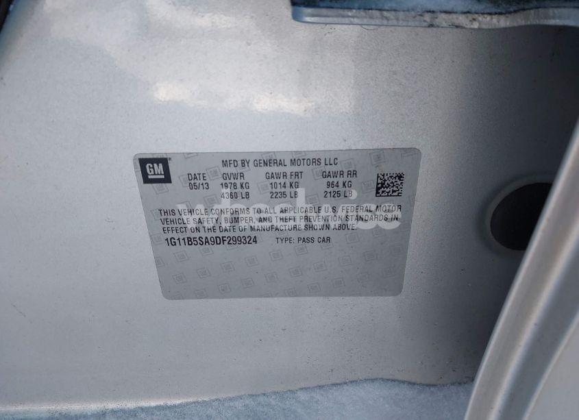 Photo 9 of 2013 Chevrolet Malibu 1LS (VIN 1G11B5SA9DF299324)