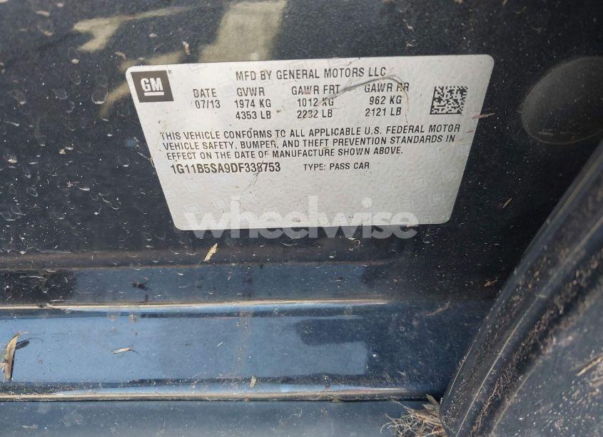 Photo 9 of 2013 Chevrolet Malibu 1LS (VIN 1G11B5SA9DF338753)