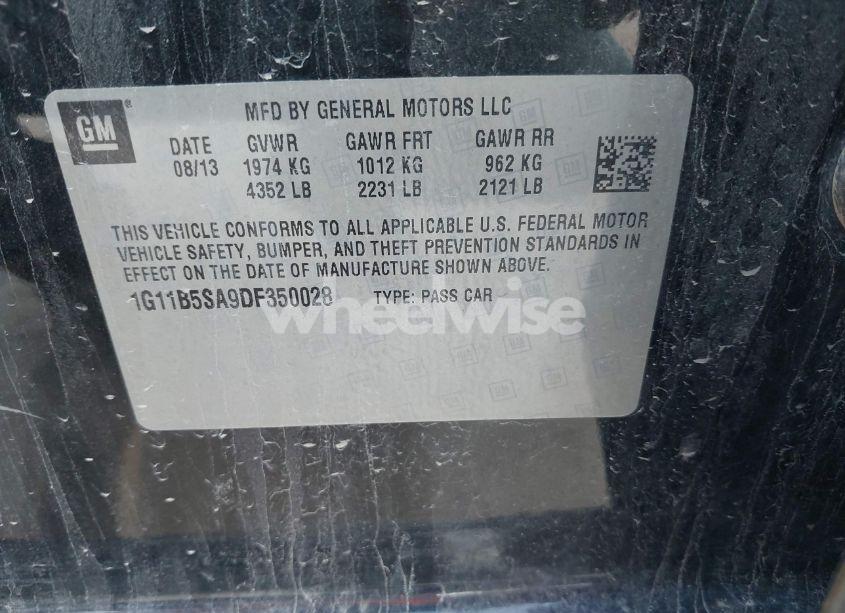 Photo 9 of 2013 Chevrolet Malibu 1LS (VIN 1G11B5SA9DF350028)