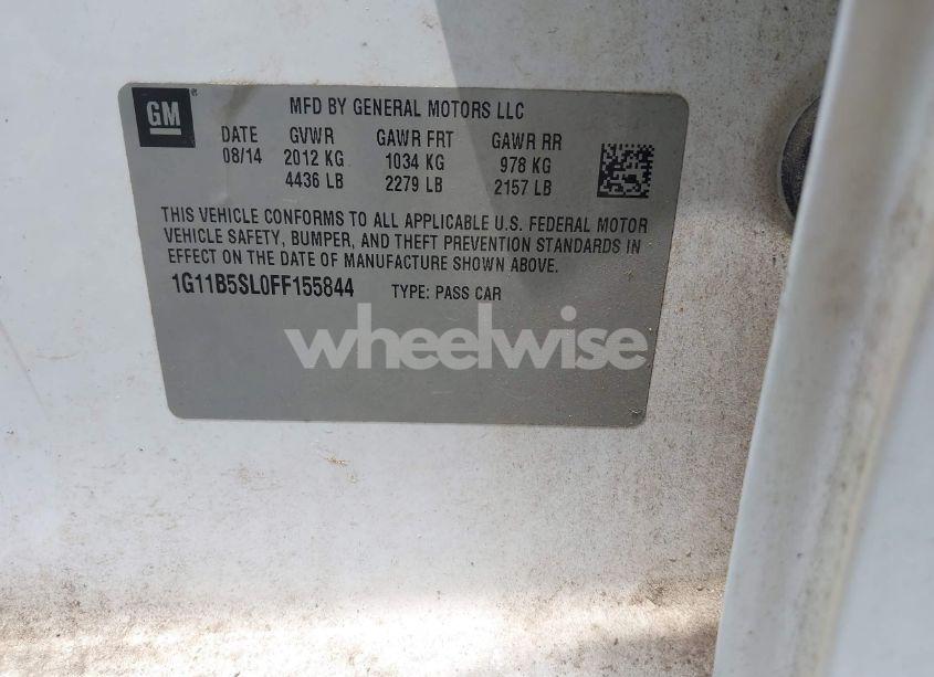 Photo 9 of 2015 Chevrolet Malibu LS (VIN 1G11B5SL0FF155844)