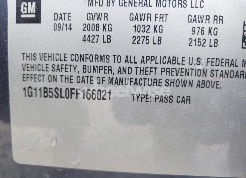Photo 9 of 2015 Chevrolet Malibu LS (VIN 1G11B5SL0FF166021)