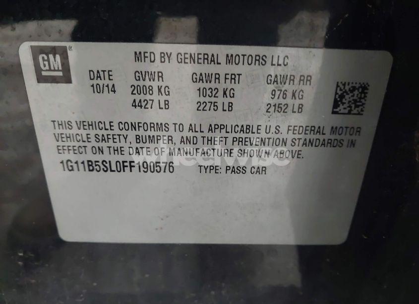 Photo 9 of 2015 Chevrolet Malibu LS (VIN 1G11B5SL0FF190576)