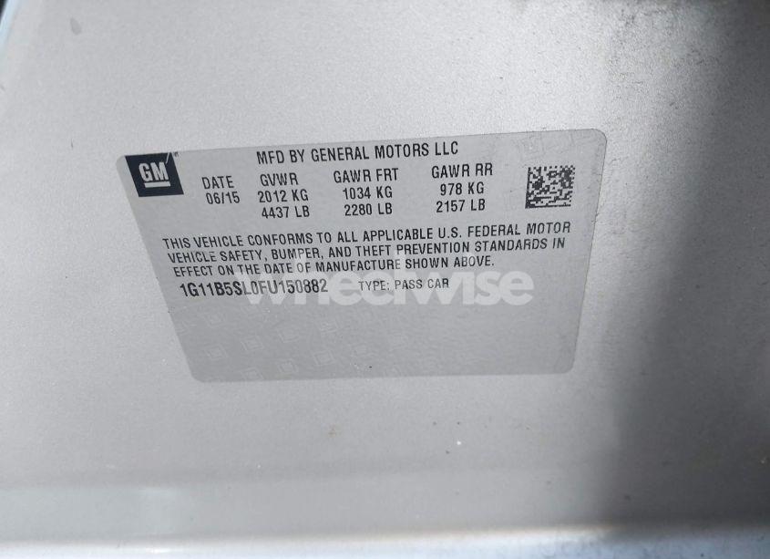 Photo 9 of 2015 Chevrolet Malibu LS (VIN 1G11B5SL0FU150882)