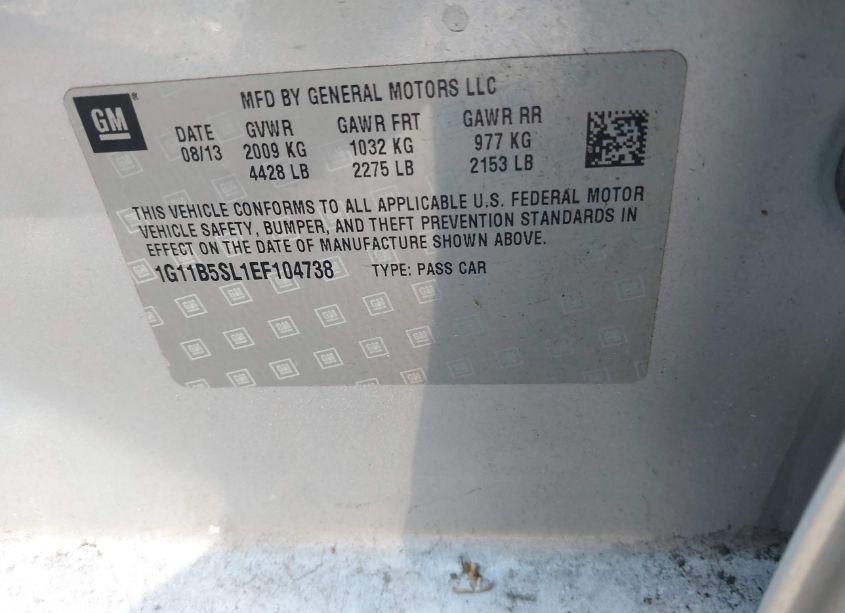 Photo 9 of 2014 Chevrolet Malibu 1LS (VIN 1G11B5SL1EF104738)