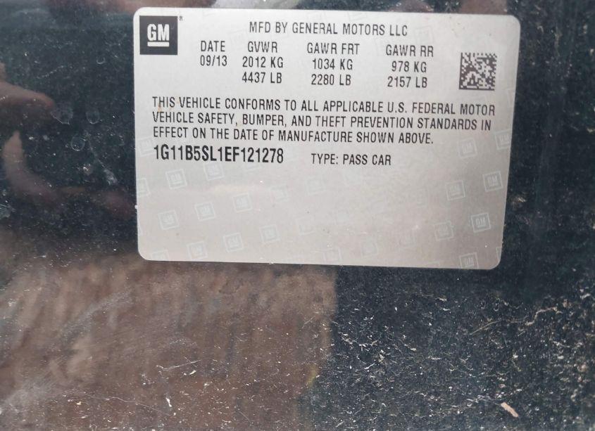 Photo 9 of 2014 Chevrolet Malibu 1LS (VIN 1G11B5SL1EF121278)