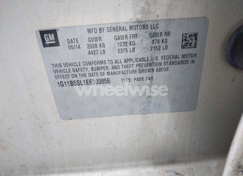 Photo 9 of 2014 Chevrolet Malibu 1LS (VIN 1G11B5SL1EF300856)