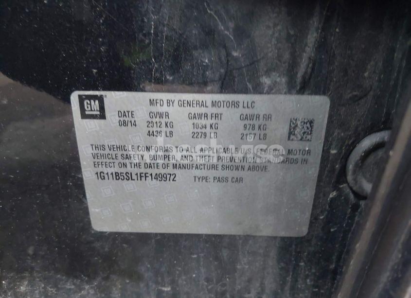 Photo 9 of 2015 Chevrolet Malibu LS (VIN 1G11B5SL1FF149972)
