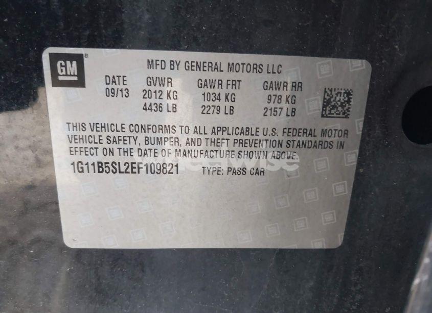 Photo 9 of 2014 Chevrolet Malibu 1LS (VIN 1G11B5SL2EF109821)