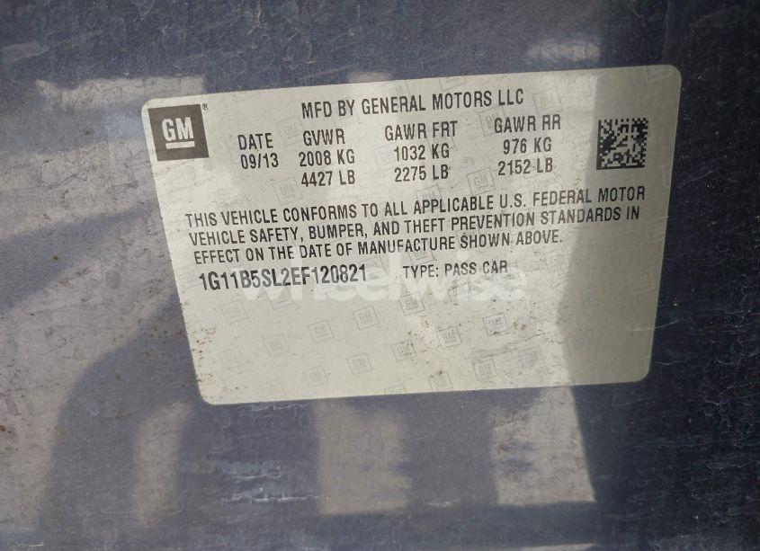 Photo 9 of 2014 Chevrolet Malibu 1LS (VIN 1G11B5SL2EF120821)