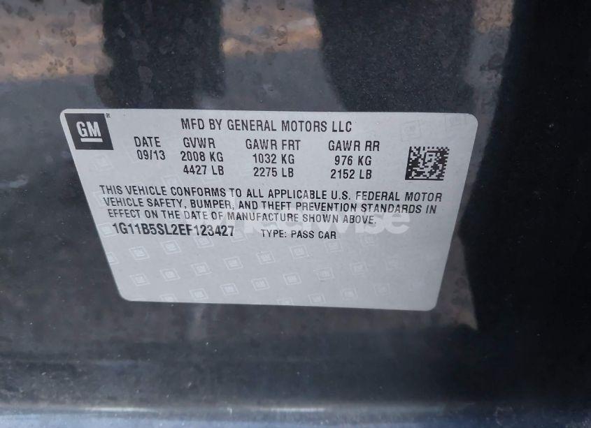 Photo 9 of 2014 Chevrolet Malibu 1LS (VIN 1G11B5SL2EF123427)