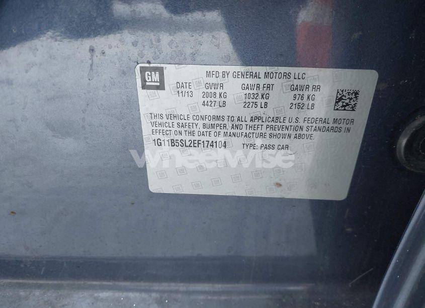 Photo 9 of 2014 Chevrolet Malibu 1LS (VIN 1G11B5SL2EF174104)