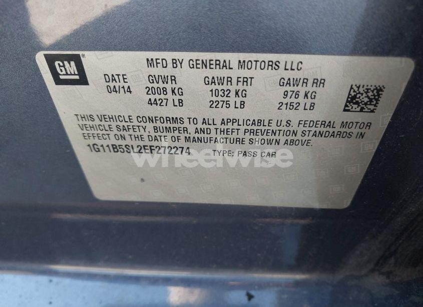 Photo 9 of 2014 Chevrolet Malibu 1LS (VIN 1G11B5SL2EF272274)