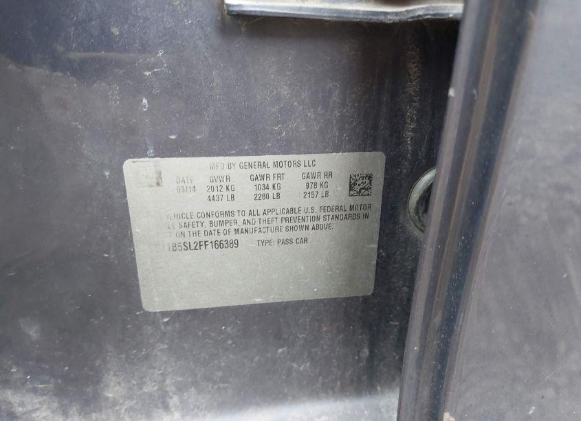 Photo 9 of 2015 Chevrolet Malibu LS (VIN 1G11B5SL2FF166389)