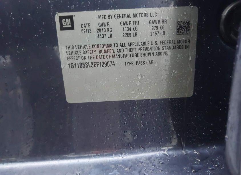 Photo 9 of 2014 Chevrolet Malibu 1LS (VIN 1G11B5SL3EF129074)