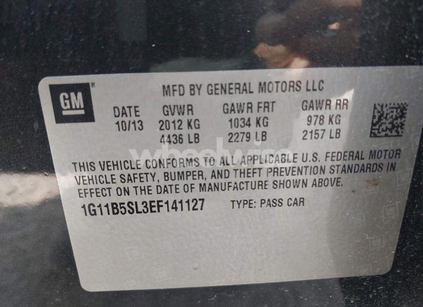 Photo 9 of 2014 Chevrolet Malibu 1LS (VIN 1G11B5SL3EF141127)