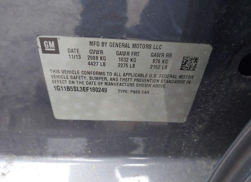 Photo 9 of 2014 Chevrolet Malibu 1LS (VIN 1G11B5SL3EF180249)