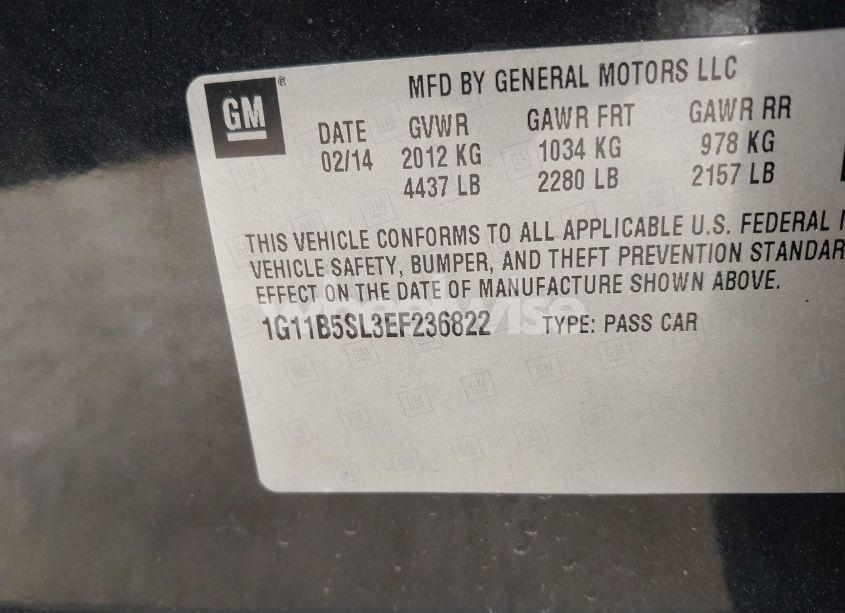 Photo 9 of 2014 Chevrolet Malibu 1LS (VIN 1G11B5SL3EF236822)