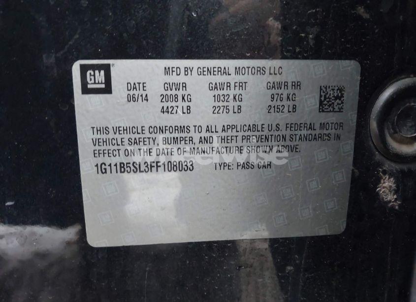 Photo 9 of 2015 Chevrolet Malibu LS (VIN 1G11B5SL3FF108033)