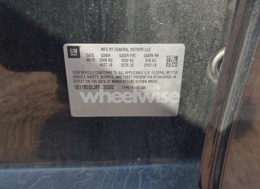 Photo 9 of 2015 Chevrolet Malibu LS (VIN 1G11B5SL3FF335030)